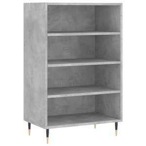 vidaXL Buffet haut gris béton 57x35x90 cm bois d'ingénierie
