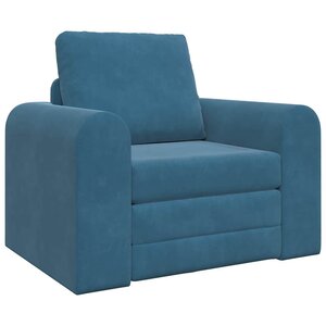 vidaXL Canapé-Lit Bleu 98 x 71 x 83 cm Velours