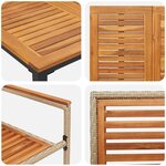 vidaXL Ensemble de salle à manger pour jardin 4 Pièces Beige polyrotin