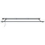 vidaXL Cadre de store manuel avec LEDs 5 x 3 m