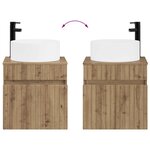 vidaXL Meuble de lavabo mural Chêne artisanal 49 x 44 5 x 65 5 cm
