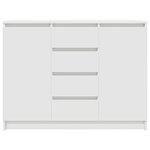 vidaXL Buffet avec tiroirs blanc 100 5x35x76 cm bois d'ingénierie