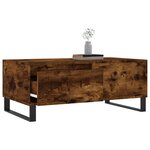vidaXL Table basse Chêne fumé 90x50x36 5 cm Bois d'ingénierie