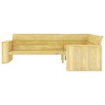 vidaXL Salon de jardin 4 Pièces Bois de pin imprégné