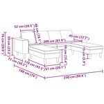 Sofa en tissu avec coussin Gris clair Tissu en velours côtelé