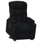 vidaXL Fauteuil Noir Tissu