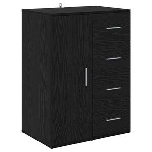 vidaXL Buffet avec tiroir Chêne noir 59 x 39 x 80 cm Bois d'ingénierie