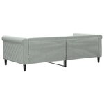 vidaXL Lit de repos sans matelas gris clair 90x190 cm velours