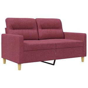 vidaXL Canapé à 2 places Rouge bordeaux 120 cm Tissu