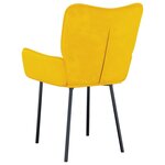 vidaXL Chaises à manger lot de 2 Jaune Velours