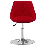 vidaXL Chaises pivotantes salle à manger 2 Pièces Rouge bordeaux Velours