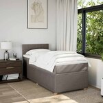 vidaXL Sommier à lattes de lit avec matelas Taupe 80x200 cm Tissu