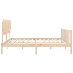 vidaXL Cadre de lit avec tête de lit 120x200 cm bois massif