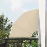 vidaXL Écran de confidentialité pour balcon Beige 115 x 115 cm tissu