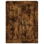 vidaXL Buffet haut Chêne fumé 69 5x34x180 cm Bois d'ingénierie