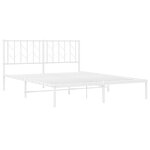 vidaXL Cadre de lit métal sans matelas et tête de lit blanc 150x200 cm