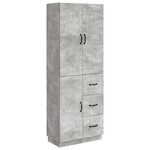 vidaXL Ensemble de Meubles 2 Pièces Gris béton Bois d'ingénierie