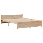 vidaXL Lit bibliothèque sans matelas 140x190 cm bois de pin massif
