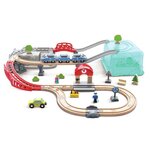 Hape E3771 - Set de train urbain dans boîte de rangement