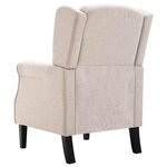 vidaXL Fauteuil beige tissu