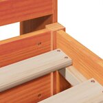 vidaXL Cadre de lit sans matelas cire marron 200x200cm bois pin massif