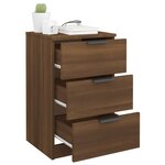 vidaXL Tables de chevet 2 Pièces Chêne marron 40x36x65 cm