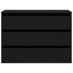vidaXL Armoire à tiroirs Noir 80 x 41 x 58 cm Bois d'ingénierie