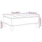 vidaXL Repose-pied gris foncé 77x55x31 cm tissu