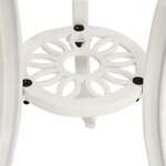 vidaXL Table de jardin Blanc 62x62x65 cm Aluminium coulé