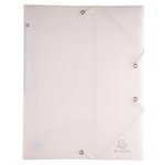 Chemise À Élastique 3 Rabats Polypropylène 5/10e Chromaline - A4 - Incolore - X 30 - Exacompta