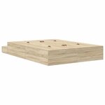 vidaXL Cadre de lit avec rangement Chêne Sonoma 226 5 x 140 x 31 5 cm