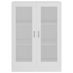 vidaXL Armoire à vitrine Blanc 82 5x30 5x115 cm Bois d'ingénierie
