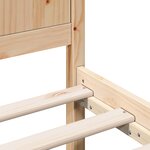 vidaXL Cadre de lit simple en bois de pin Naturel Bois de pin massif