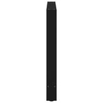 vidaXL Pieds de table à manger Noir 2 pièces 100x(72-73) cm Acier