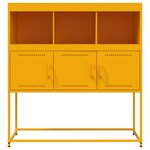 vidaXL Buffet jaune moutarde 100 5x39x107 cm acier