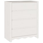 vidaXL Commode Drammen Blanc 76 5 x 40 x 91 cm Bois de pin massif