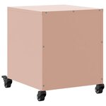 vidaXL Tables de chevet 2 Pièces rose 36x39x43 5 cm acier