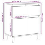 vidaXL Buffet Noir 60x35x70 cm Bois d'ingénierie