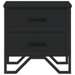 vidaXL Tables de chevet 2 Pièces noir 40x41x40 cm bois d'ingénierie