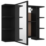vidaXL Ensemble de meubles de salle de bain 3 Pièces Noir Bois ingénierie