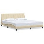 vidaXL Cadre de lit sans matelas crème 180x200 cm tissu