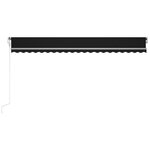 Vidaxl auvent rétractable automatique 500x300 cm anthracite