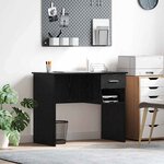 vidaXL Bureau Chêne noir 90 x 49.5 x 75 cm Bois d'ingénierie