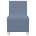 vidaXL Unité de Sofa Modulaire Sans Accoudoirs 3 Pièces Bleu