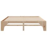 vidaXL Cadre de lit surélevé Marron 200 x 200 cm Bois massif en pin