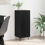vidaXL Buffet Chêne noir 34 5 x 34 x 90 cm Bois d'ingénierie et fer