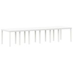 Table de Jardin vidaXL Blanche 350x100x73 cm Poly Rattan