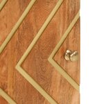 vidaXL Table de chevet marron et noir 50x33x60 cm bois manguier solide