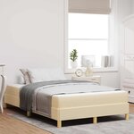 vidaXL Lit à ressorts avec matelas Crème 120 x 190 cm tissu