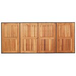 vidaXL Ensemble de salle à manger de jardin 9 pièces noir en poly rattan et acacia